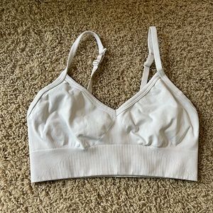 White sports bra